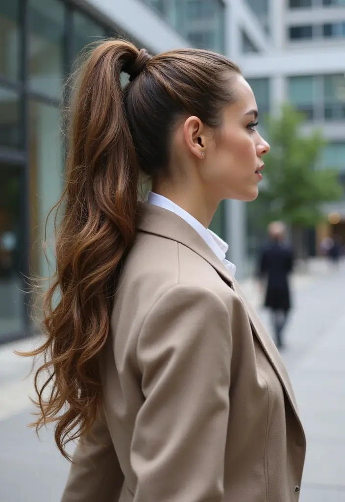 35 Haircut Ideas for Medium Hair to Try This Year - 27. Twisted Ponytail