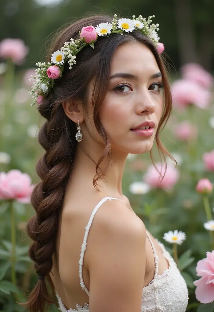 35 Haircut Ideas for Medium Hair to Try This Year - 29. Braided Crown