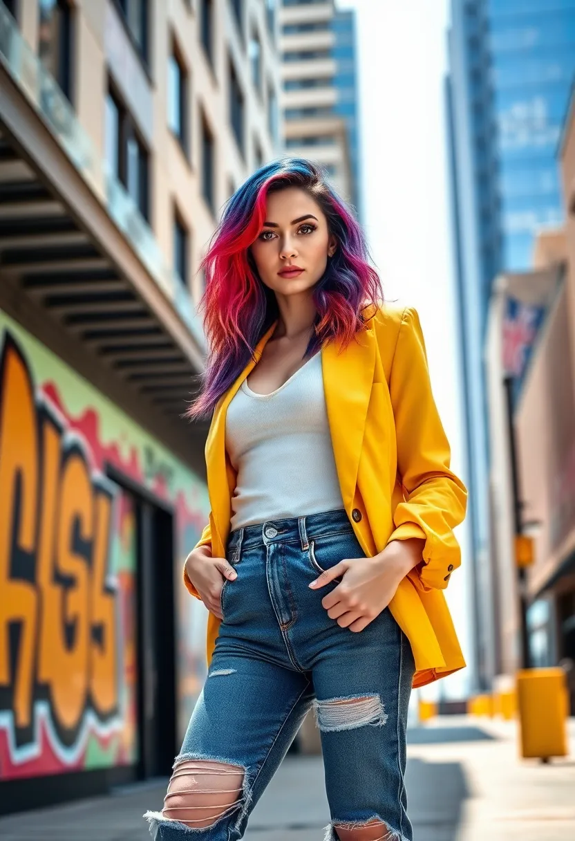 35 Haircut Medium Length Ideas for a Fresh Look - 25. Bold Colors