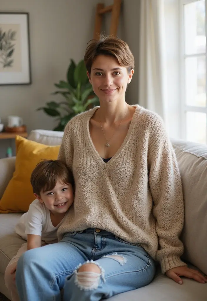 35 Haircut Medium Length Looks That Are Effortless - 18. Grown-Out Pixie