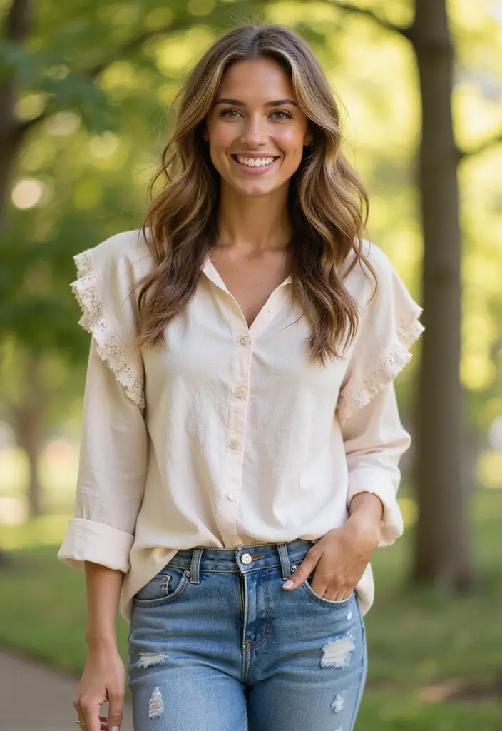 35 Haircut Medium Length Looks That Are Effortless - 2. Messy Waves