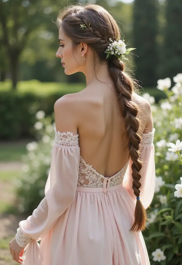 35 Hairstyles Side Part Ideas for a New You - Sophisticated Fishtail Braid