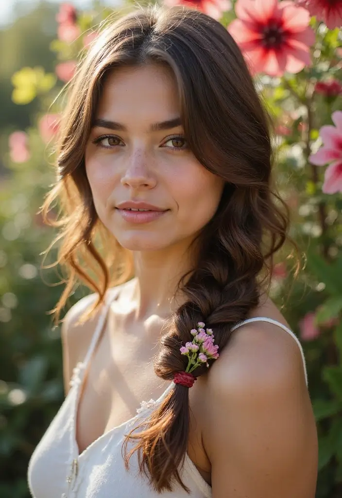 35 Hairstyles Side Part Ideas for a New You - Textured Side Braid