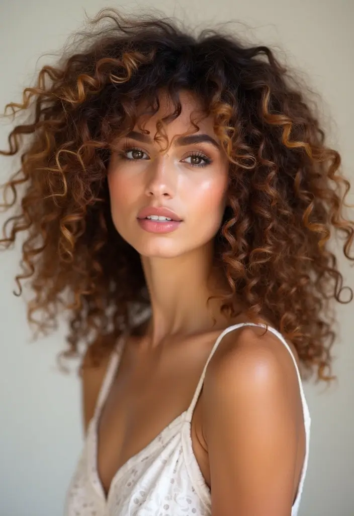 35 Hairstyles for Thin Hair Long That Look Fabulous - 10. Bouncy Curls