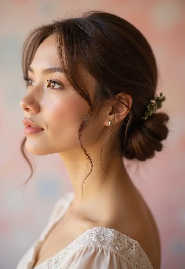 35 Hairstyles for Thin Hair Long That Look Fabulous - 18. Twisted Low Bun