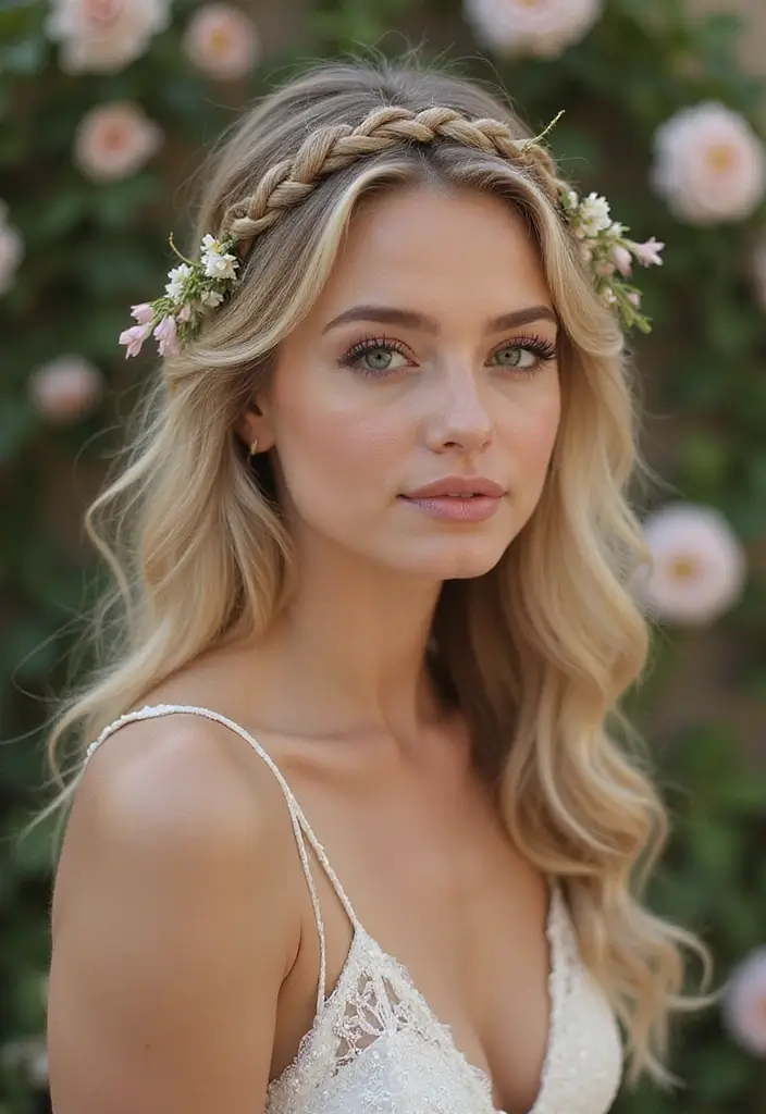 35 Hairstyles for Thin Hair Long That Look Fabulous - 21. Crown Braid