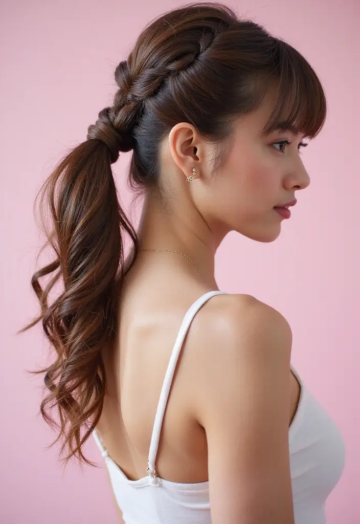 35 Hairstyles for Thin Hair Long That Look Fabulous - 22. Knotted Ponytail