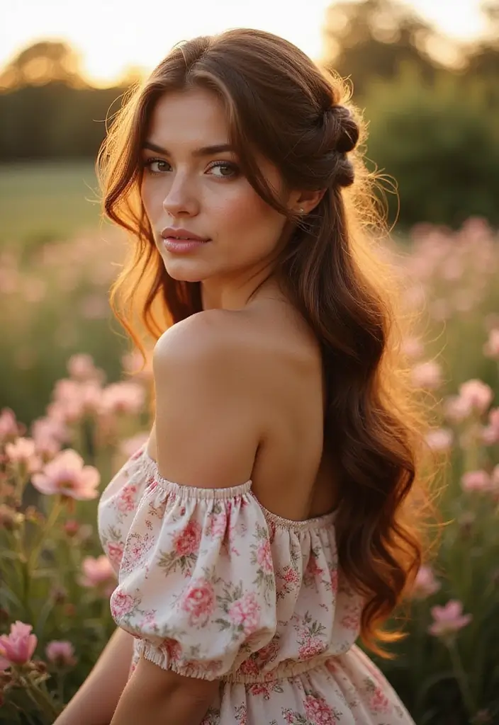 35 Hairstyles for Thin Hair Long That Look Fabulous - 3. Twisted Half-Up Style