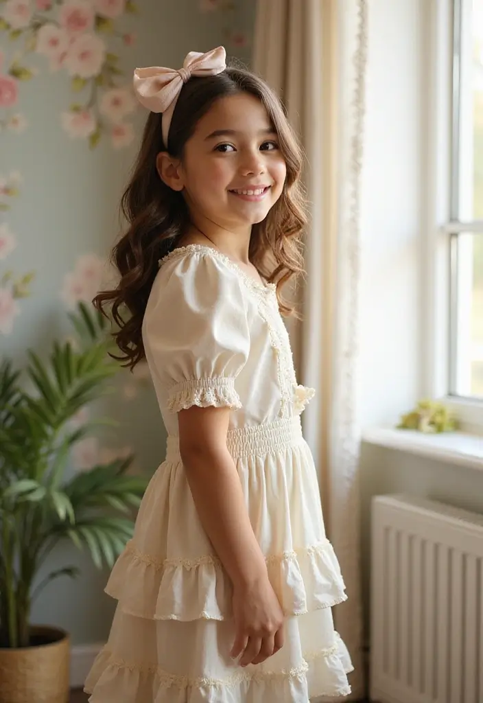 35 Hairstyles with Bows to Add a Cute Touch - 30. Bow-Embellished Vintage Waves
