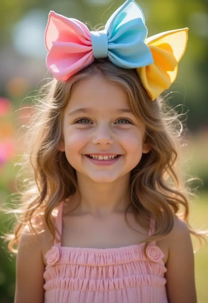 35 Hairstyles with Bows to Add a Cute Touch - 32. Bow-Inspired Layered Hair