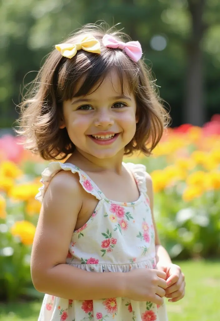 35 Hairstyles with Bows to Add a Cute Touch - 34. Bow-Embellished Layered Bobs