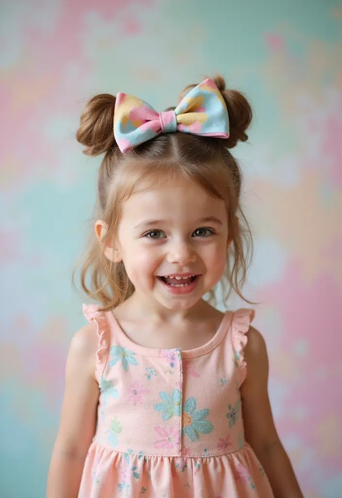 35 Hairstyles with Bows to Add a Cute Touch - 9. Twisted Bow Half-Updo