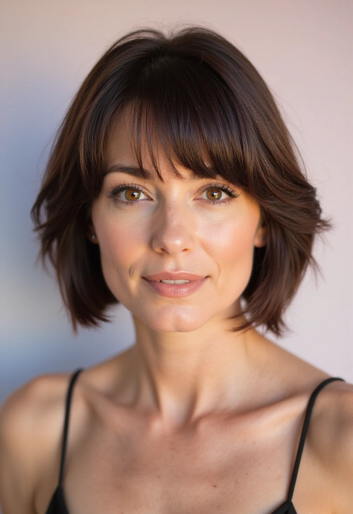 35 Wash and Wear Haircuts for Over 60 That Are Easy - 18. Short Side-Swept Bangs