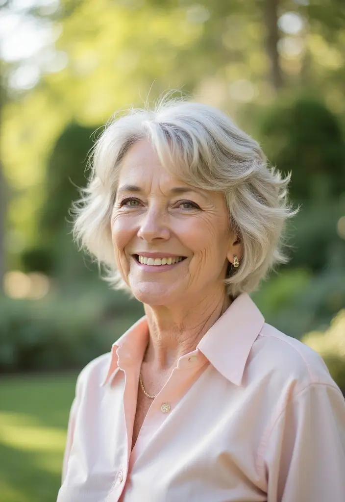 35 Wash and Wear Haircuts for Over 60 That Are Easy - 20. Short Flip