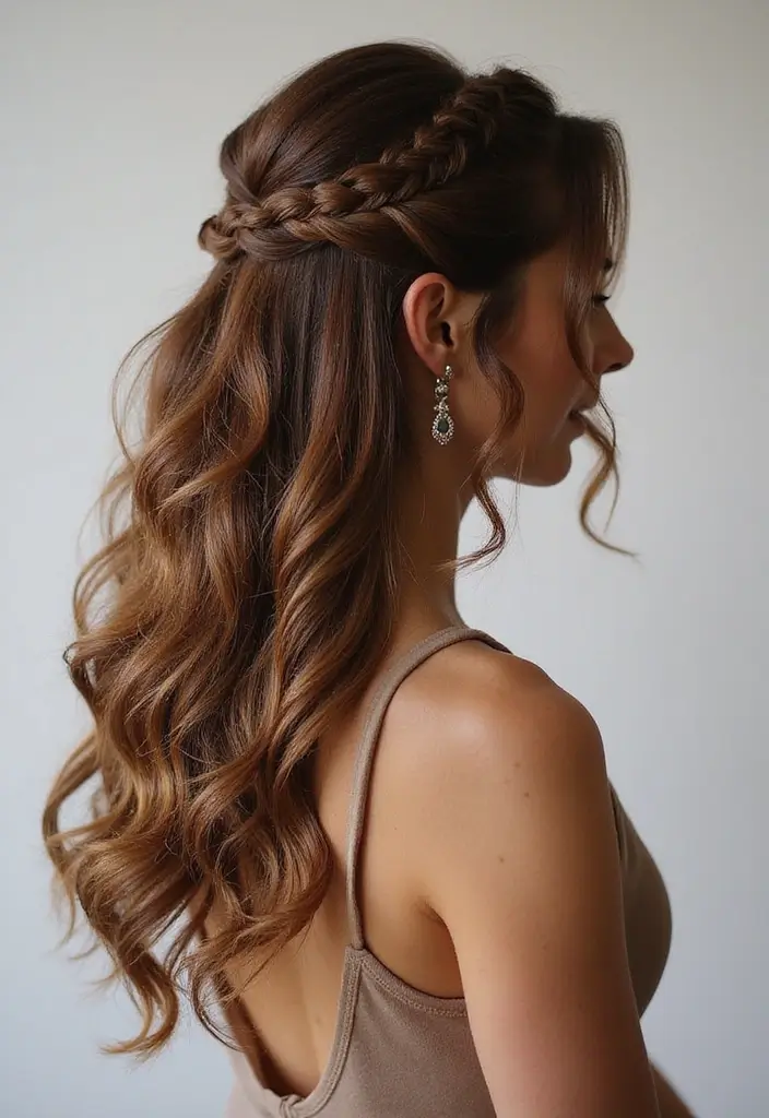 35 Wash and Wear Haircuts for Over 60 That Are Easy - 24. Half Updo