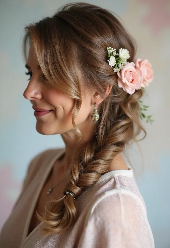 35 Wash and Wear Haircuts for Over 60 That Are Easy - 28. Side Braid