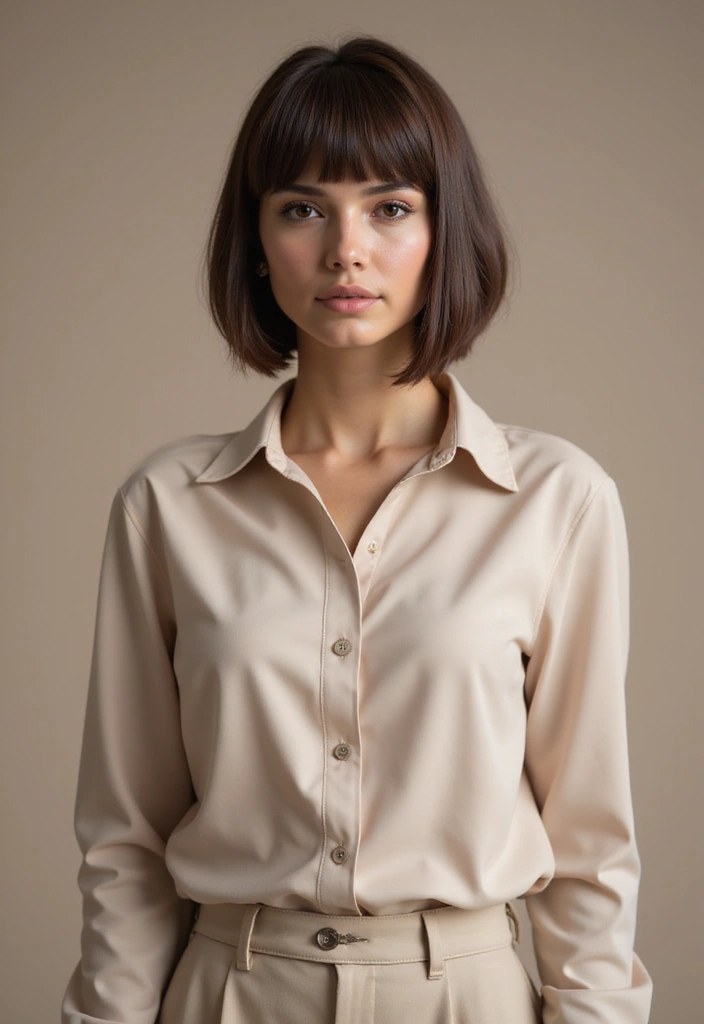 35 Wash and Wear Haircuts for Over 60 That Are Easy - 7. Blunt Cut