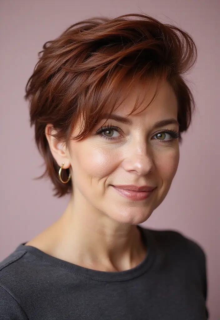 35 Wash and Wear Haircuts for Over 60 That Are Easy - 9. Faux Hawk