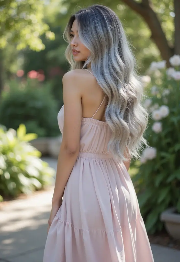 35 Youthful Gray Hairstyles for Over 50 That Inspire - 12. Gray Hair with Ombre Effect