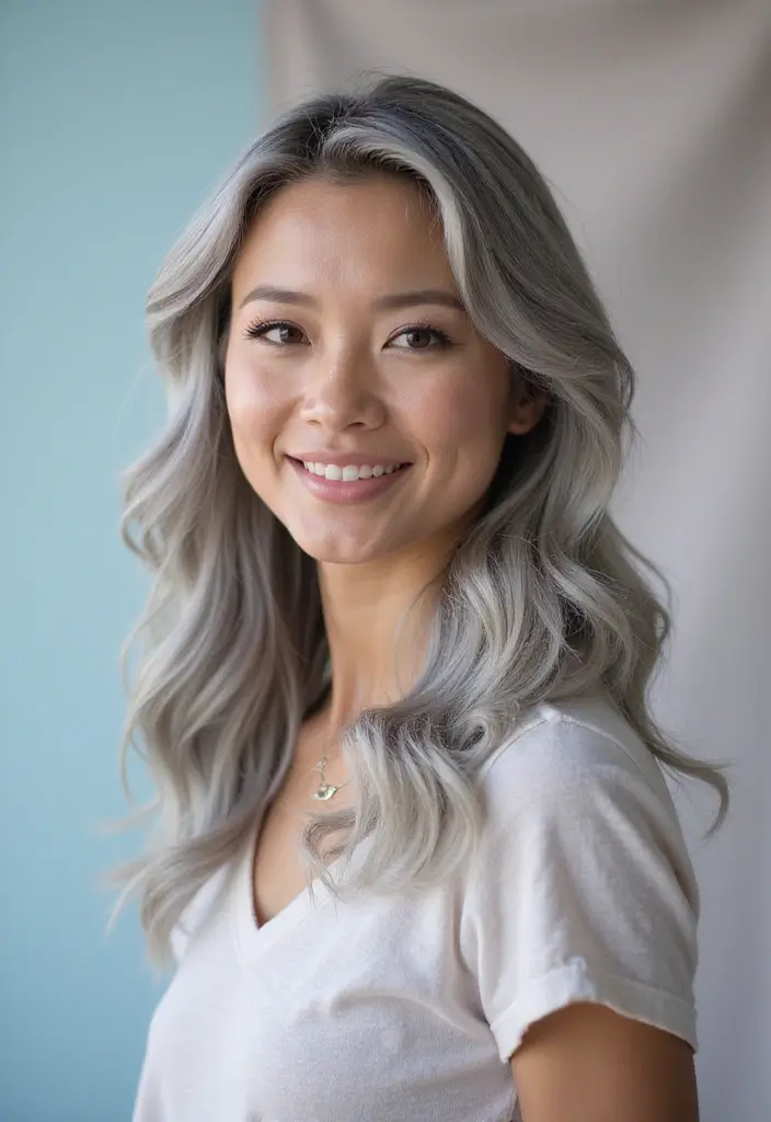 35 Youthful Gray Hairstyles for Over 50 That Inspire - 22. Gray Hair with Volume and Lift
