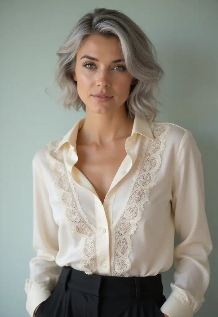 35 Youthful Gray Hairstyles for Over 50 That Inspire - 28. Gray Hair with a Classic French Twist