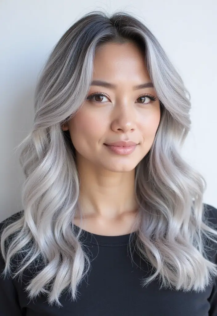 35 Youthful Gray Hairstyles for Over 50 That Inspire - 30. Gray Hair with a Subtle Fade