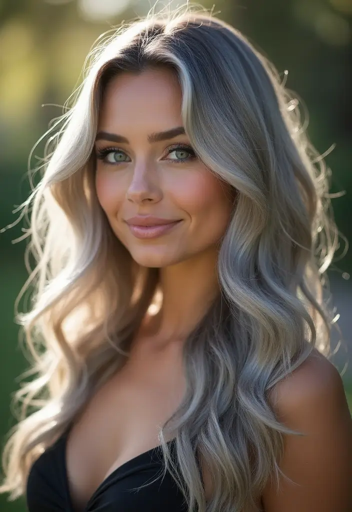 35 Youthful Gray Hairstyles for Over 50 That Inspire - 6. Soft Layered Waves