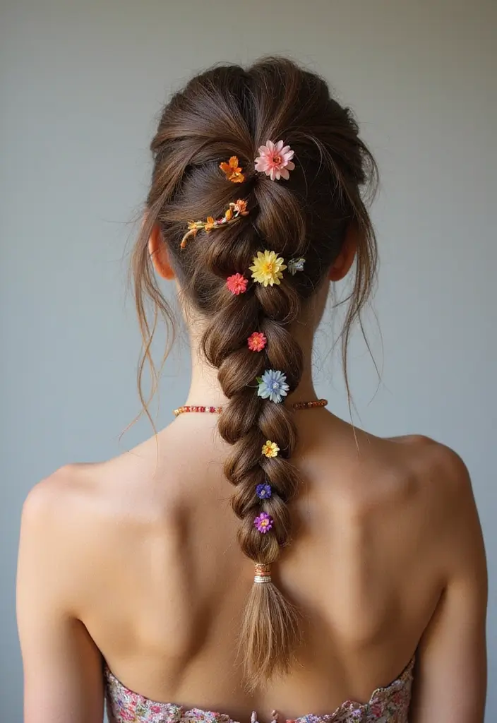 40 Stunning Hairstyles for Long Hair Inspiration: Braided Beauties - 17. Braid with Hair Accessories
