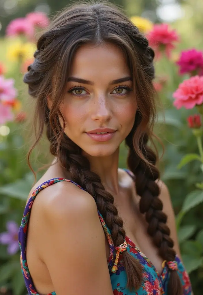 40 Stunning Hairstyles for Long Hair Inspiration: Braided Beauties - 20. Double Braids