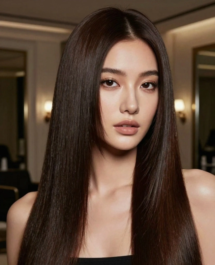 13 Butterfly Haircut Ideas for Long Straight Hair - 3. Long and Sleek Butterfly Cut 1