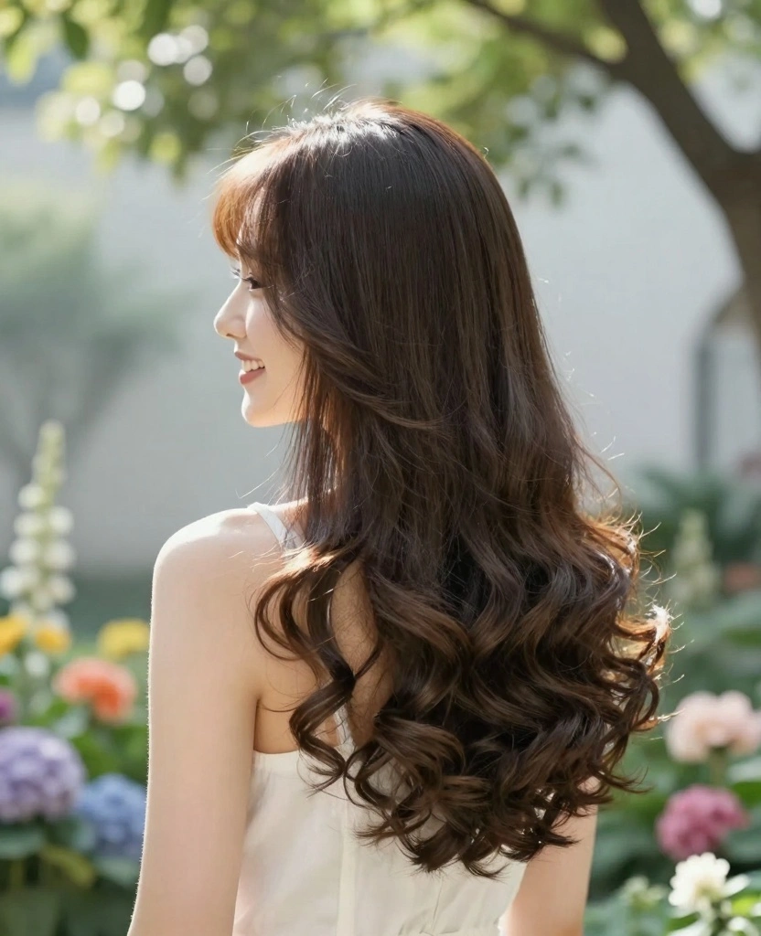 13 Butterfly Haircut Ideas for Long Straight Hair - 5. Curly Ends Butterfly Cut 1