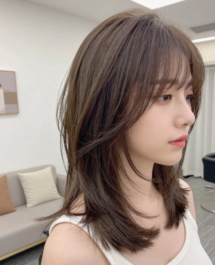 13 Butterfly Haircut Ideas for Long Straight Hair - 7. Butterfly Cut with Curtain Bangs 1