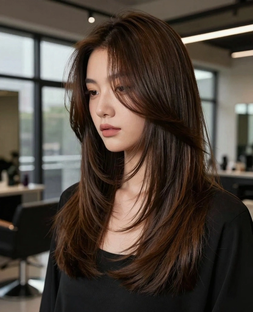 13 Butterfly Haircut Ideas for Long Straight Hair - 8. Multi-Tiered Butterfly Cut 1