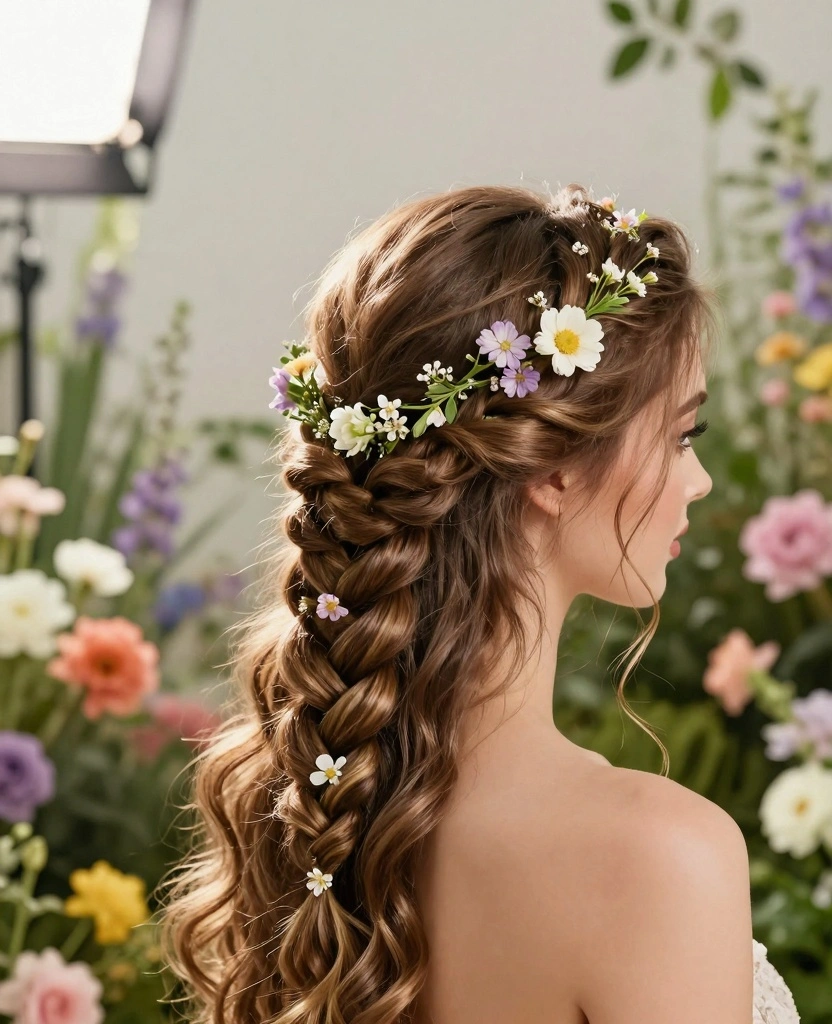 14 Haircuts for Long Hair Oval Face (Indian Style Inspiration) - 12. Long Hair with a Crown Braid 1