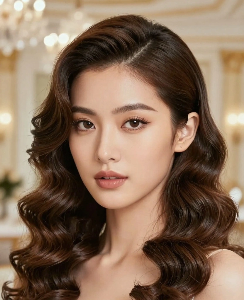 15 V-Shaped Haircut With Layers for Long Hair - Face Framing Ideas - 13. V-Cut with Defined Curls 1