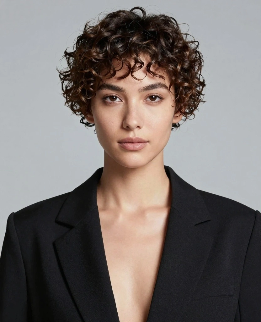 15 V-Shaped Haircut With Layers for Long Hair - Face Framing Ideas - 4. Curly V-Shape with Asymmetrical Layers 1