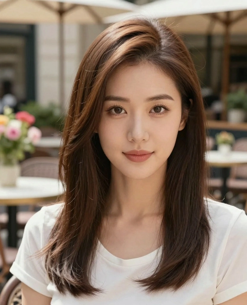 16 Simple Haircuts for Long Straight Hair - 16. Half-Up, Half-Down Style 1