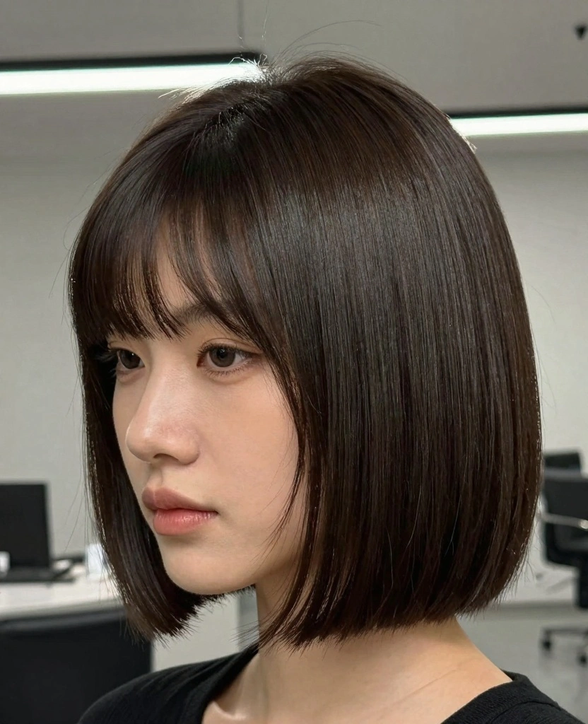 16 Simple Haircuts for Long Straight Hair - 8. Sleek One-Length Cut 1