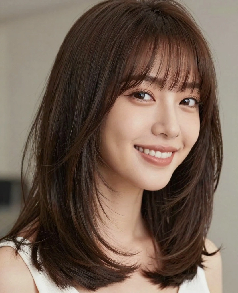 17 Face Framing Haircuts for Long Hair With Bangs - 13. Long Hair with Layered Bangs 1