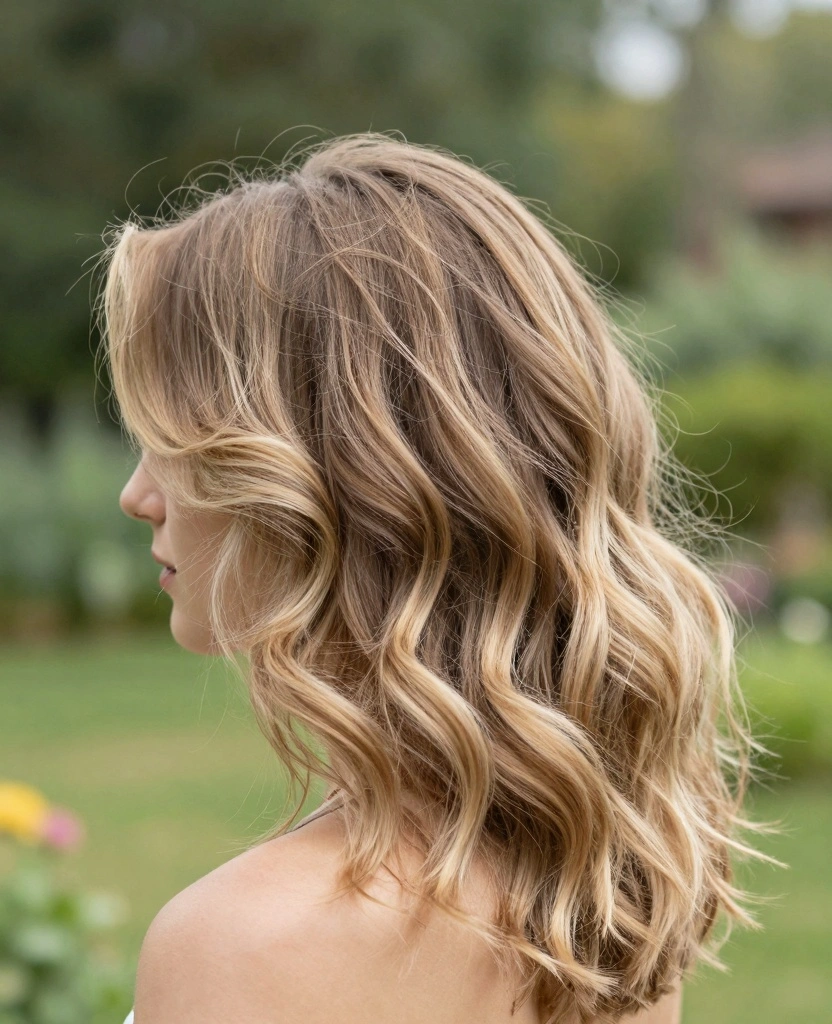 19 Best Haircut Ideas for Long Hair Round Face - 10. Textured Half-Up, Half-Down 1