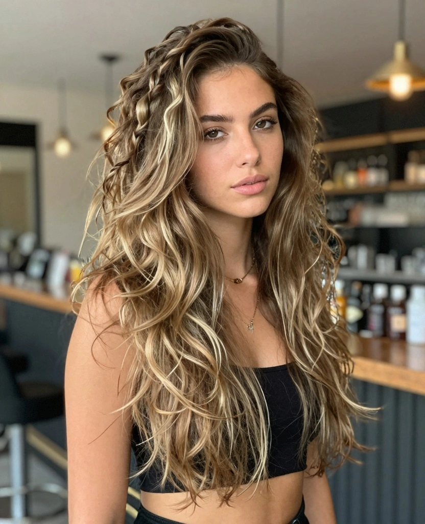 19 Best Haircut Ideas for Long Hair Round Face - 18. Long Layers with a Twist 1