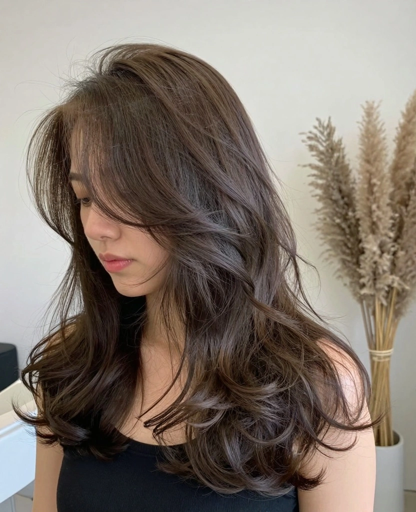 19 Best Haircut Ideas for Long Hair Round Face - 2. Face-Framing Layers 1