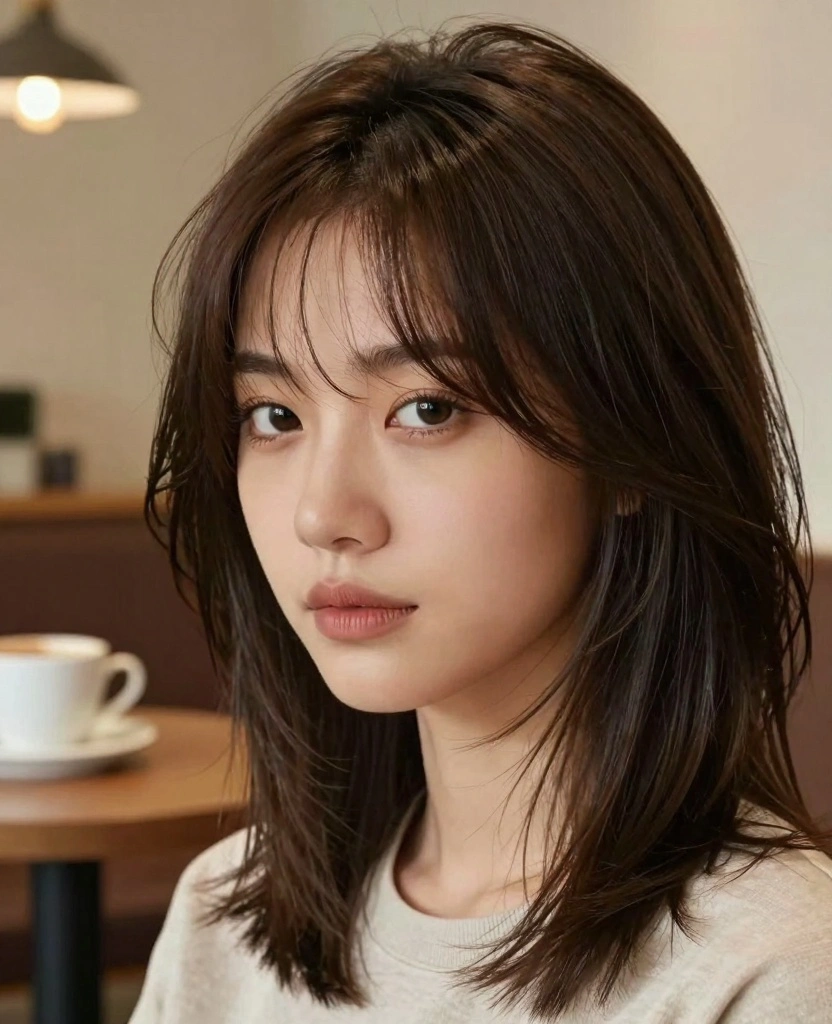 19 Best Haircut Ideas for Long Hair Round Face - 3. Long Shag Haircut 1