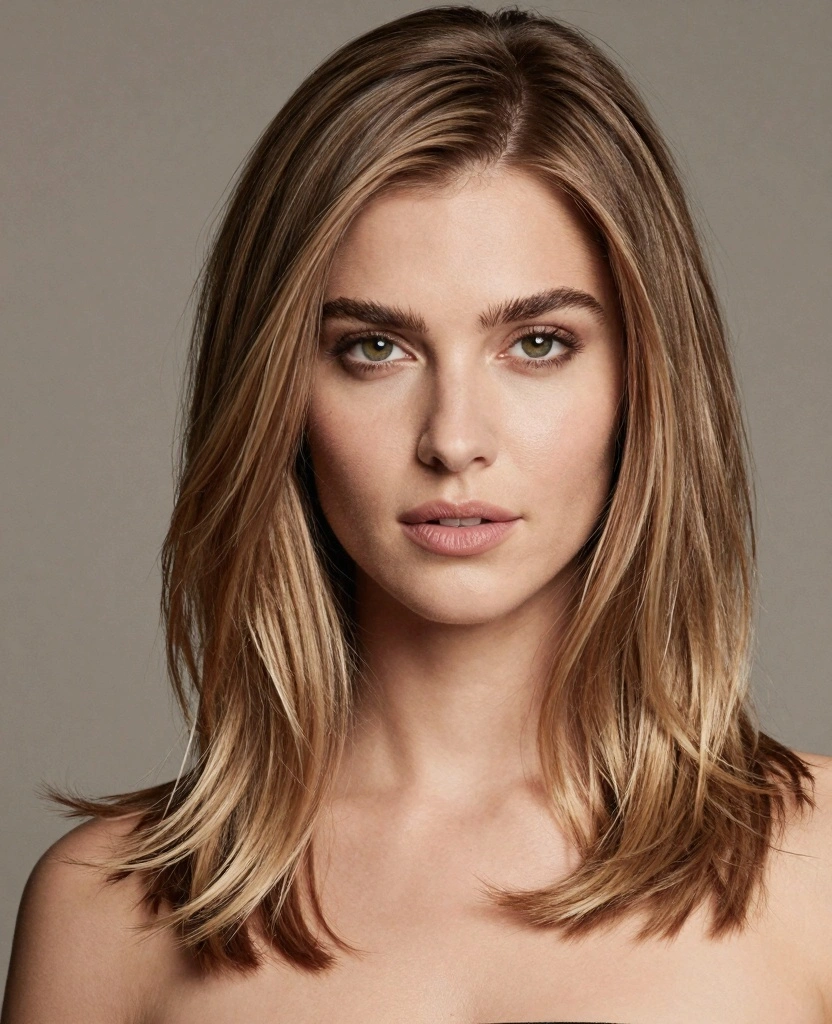 19 Best Haircut Ideas for Long Hair Round Face - 6. Center Part with Textured Ends 1