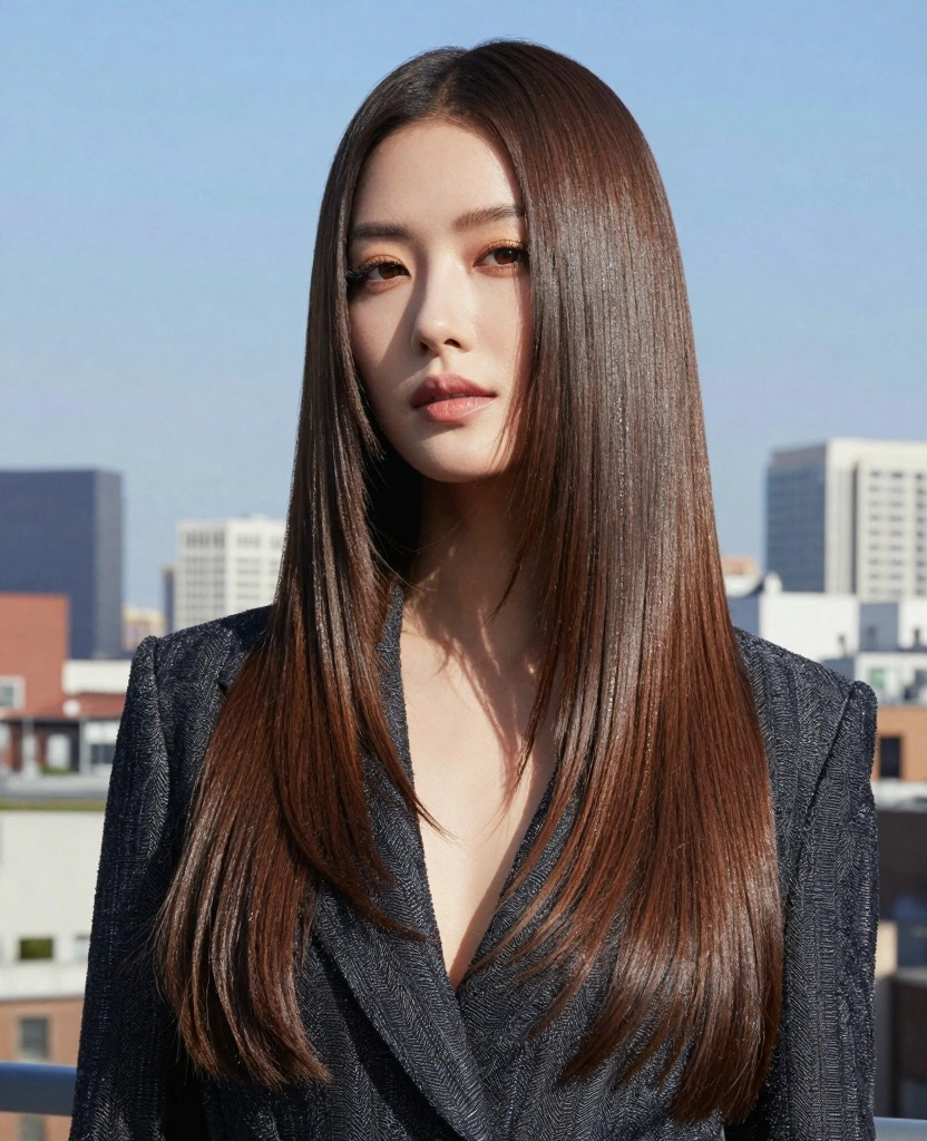 19 Layer Haircuts for Long Hair Round Face That Slim Your Look - 10. Layered Hair with a Sleek Finish 1