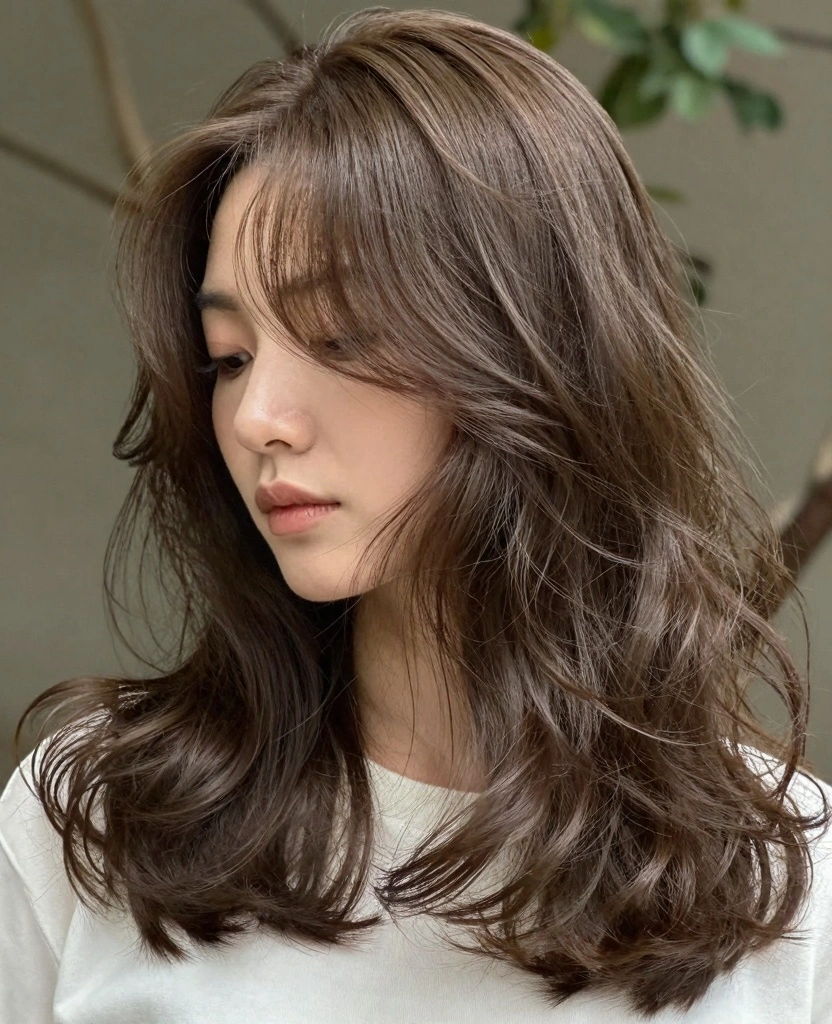 19 Layer Haircuts for Long Hair Round Face You’ll Love - 1. Soft Layered Waves 1