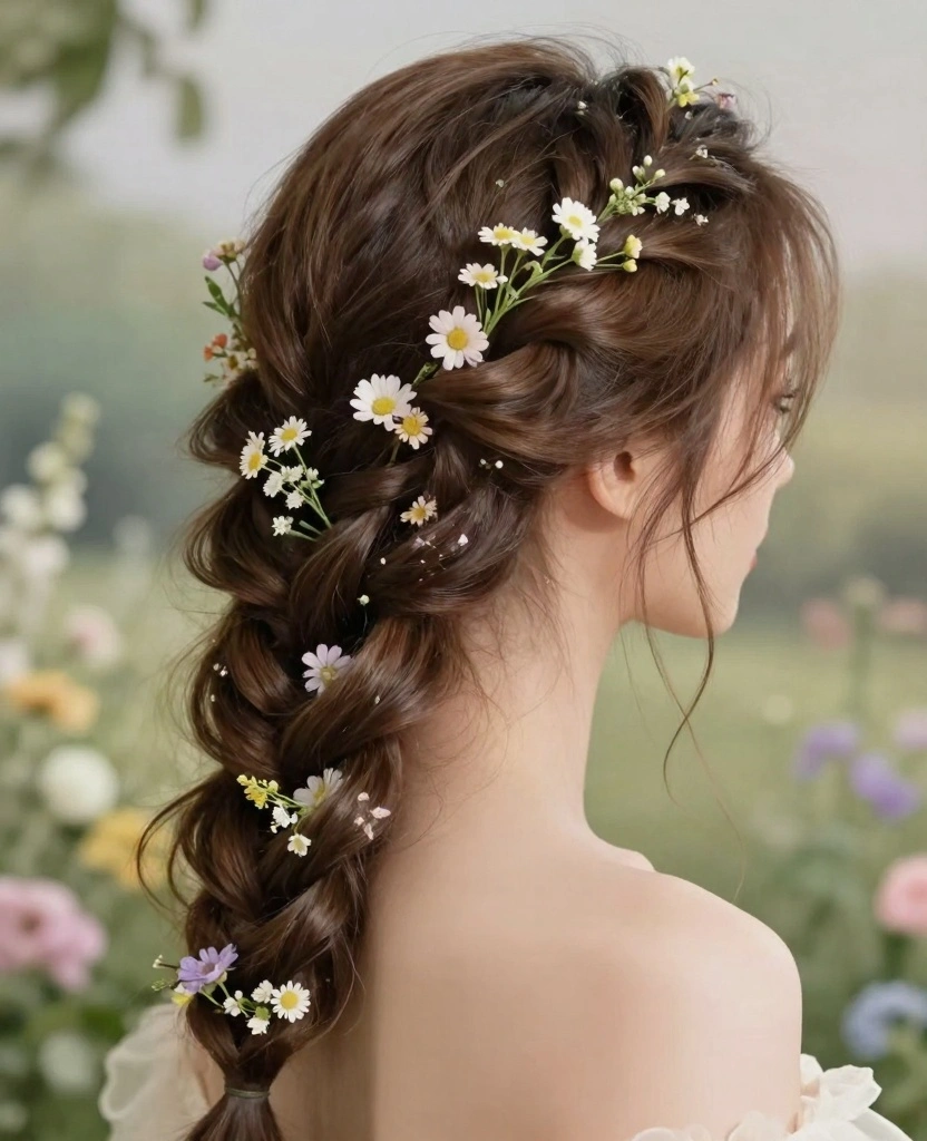 19 Layer Haircuts for Long Hair Round Face You’ll Love - 13. Romantic Braided Layers 1