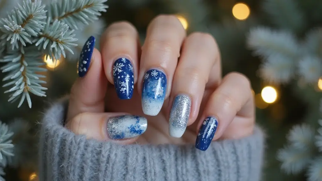 26 Magical Winter Nail Ideas for Frosty Festive Glamour - The Nail Hair Diary