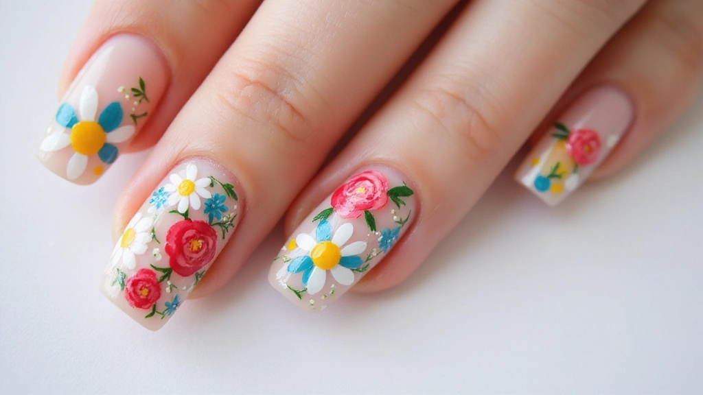 30 Floral Acrylic Nail Ideas for Blooming - The Nail Hair Diary
