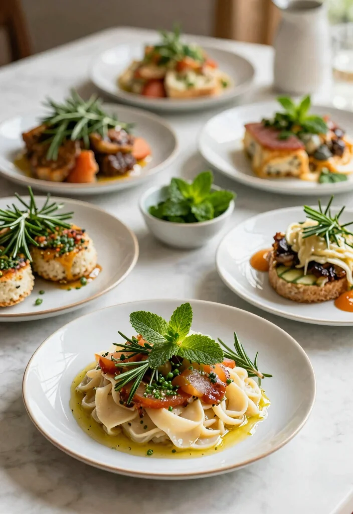 16 At-Home Brunch Decor Ideas for a Beautiful Table - 11. Herb Garnishes 1